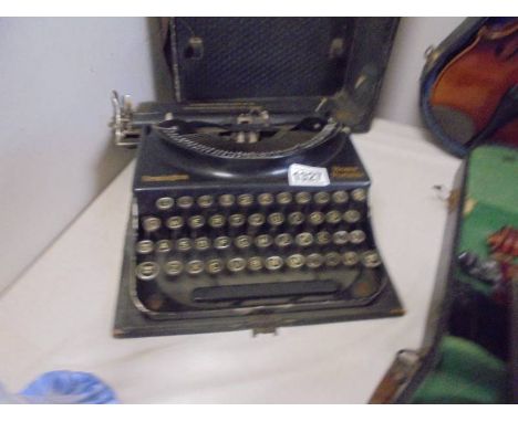 A vintage Remington portable typewriter.