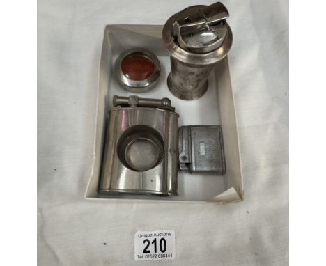A large French Polaire lift arm lighter, Runson, 1 other &amp; A pocket watch case