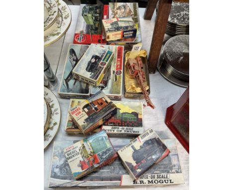 2 Airfix 1/72 series 2 aircrafts not started &amp; A quantity of 00 scale railway kits assembled