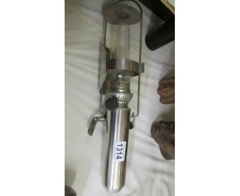 A 1980's Danish Stelton stainless steel ship's lamp designed by Erik Magnussed, Denmark.