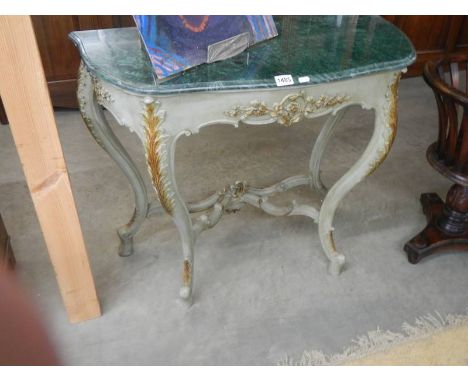 A marble topped console table, COLLECT ONLY.