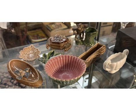 A selection of Wade dishes including crab trinket pot &amp; monkey vase