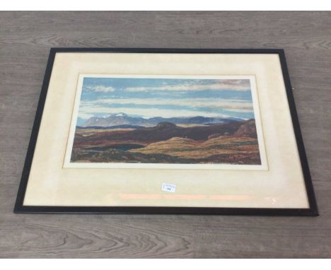 SIR DAVID YOUNG CAMERON ARSA RSW RA RSA (SCOTTISH 1865 - 1945),LANDSCAPEprint on paper, signedimage size 31cm x 56cm, overall