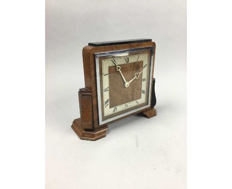 ELLIOTT OF LONDON WALNUT MANTEL CLOCK,19.5cm high