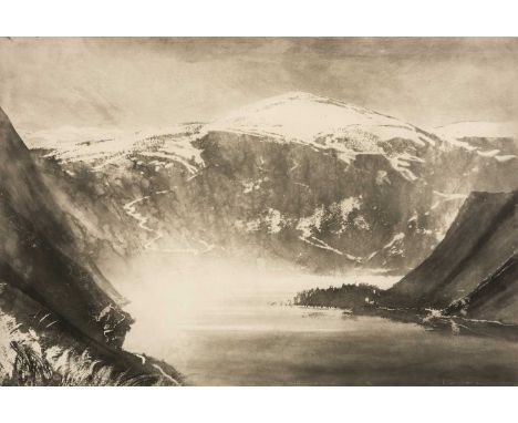 ‡ NORMAN ACKROYD CBE RA (British, 1938-2024) limited edition (15/90) aquatint - Balmoral Forest, Loch Muick (no.514), signed 