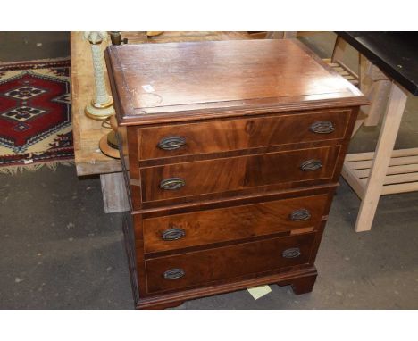 Converted mahogany mock chest commode cabinet, 65cm wide