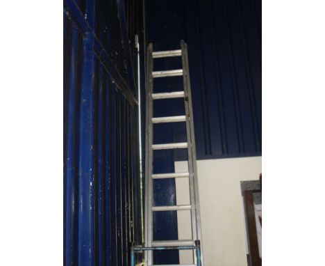 An aluminium two part extending ladder
