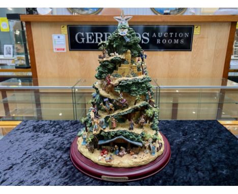 Electrical Light Up, Musical Christmas Ornament - In a Christmas Tree Design. Height 15'' Diameter 10''  In Working Order At 