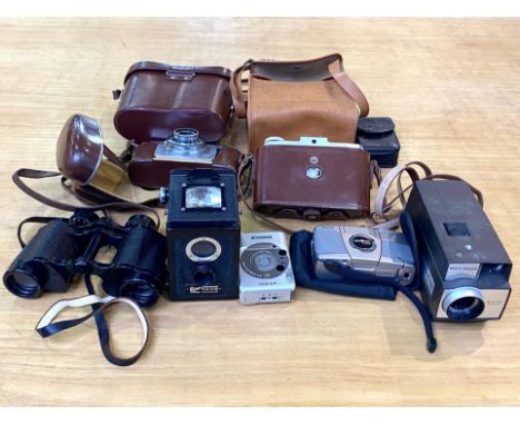 Collection of Cameras, to include an Ilford, a Nettar, Kodak Adantix C400, Bell &amp; Howell Super 8 Cine Camera, together wi