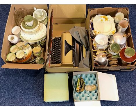 Large Quantity of Porcelain, Pottery and Collectables including, Teviotdale Owl Figurine in box, collection of Noritake plate