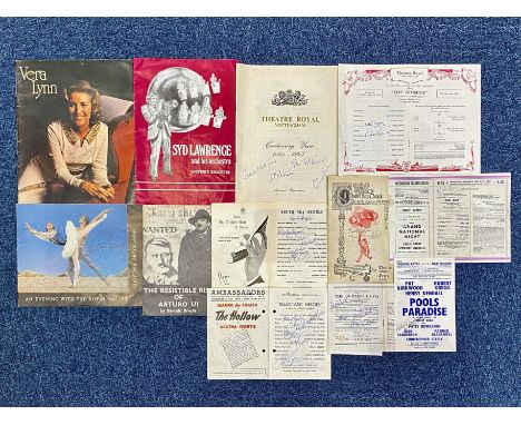 Film and Theatre Autographs in Programmes nice selection of 12 programmes with top star signatures including, Vivien Leigh, L