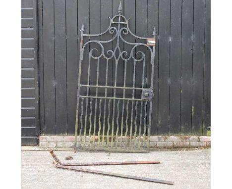 A Victorian painted iron garden gate201 x 99cmCondition report: Overall condition is complete and it is well made. The paint 