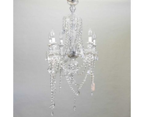 A glass five branch chandelier56cm diameter