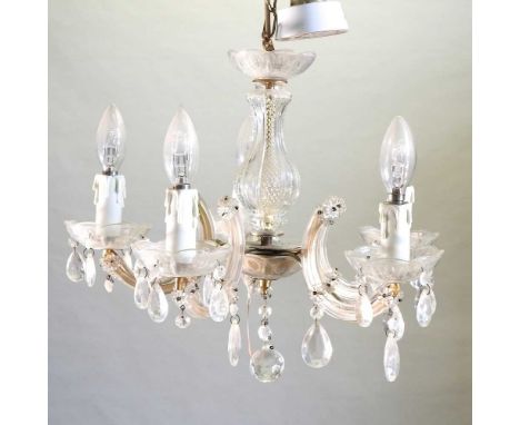 A cut glass chandelier43cm diameter
