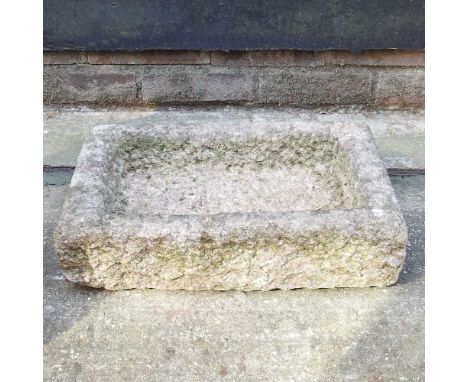 A carved stone garden trough, of small proportions45w x 28d x 11h cm