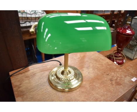 A modern office desk top lamp.