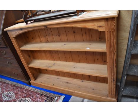 A modern slim pine book shelf.