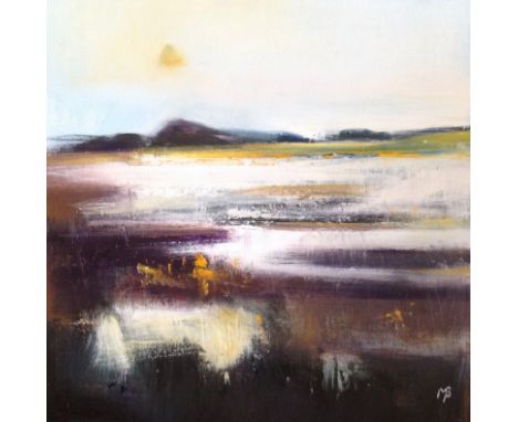 MAY BYRNE,
MORNING LIGHT OVER EAVAL
oil on board, signed
40cm x 40cm
Framed and under glass
