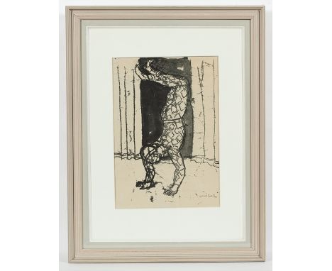 * CARLO ROSSI RSW RGI (SCOTTISH 1921 - 2010), 
ACROBAT
monotype print, signed and dated '78
49cm x 34cm
Mounted, framed and u