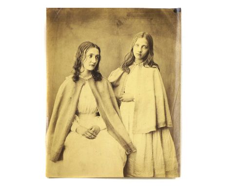 PRE-RAPHAELITE BEAUTY,a rare and early albumen photographic print 1857/8, by James Mudd or Joseph Cundall, of Mary Louisa Fis