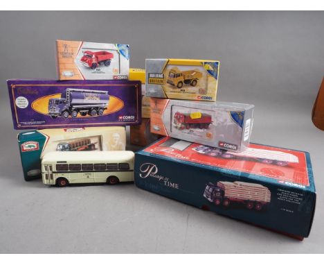 A Corgi Diecast model limited edition Building Britain Guy Invincible 8 Wheel Platform Lorry, Bogie &amp; Beam Lorry - Tarmac