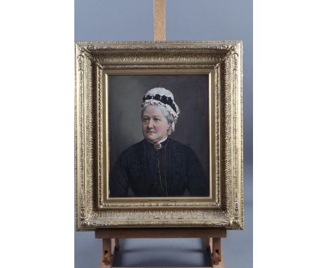 A coloured photograph, portrait of Susannah Johnstone, 11 1/2" x 9 1/2", in gilt strip frame 