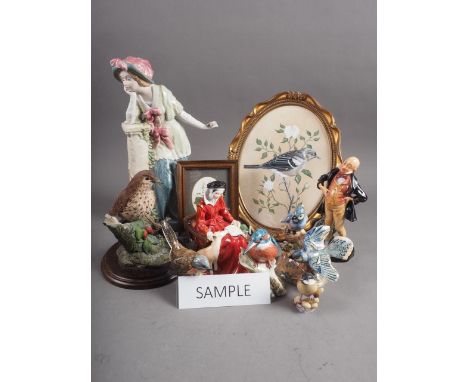 A Royal Doulton limited edition figure, "Catherine Parr" 3268/9500 HN3450, 6" high, another similar figure "Micawber", a Coun