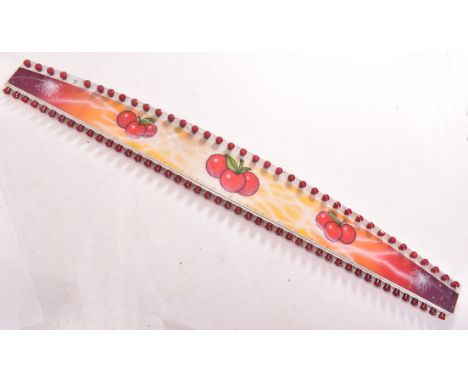 A large 20th century fairground / funfair light up display panel. Red coloured light surrounding the central panel decorated 