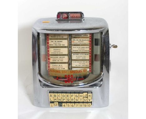A Sealung 200 Wall-o-matic chrome jukebox selector, h.38cmJukebox selector ONLY.It does not play singles or CDs.