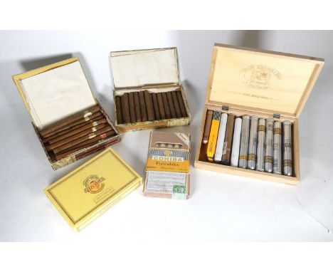 A box of Cohiba Esplendidos cigars, sealed, together with a box of Alvarro Especiales cigars, sealed, and various other loose