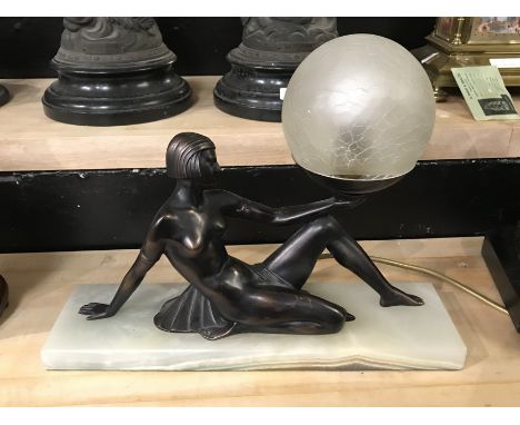 DECO STYLE LADY BALL LAMP - 38CMS X 28CMS