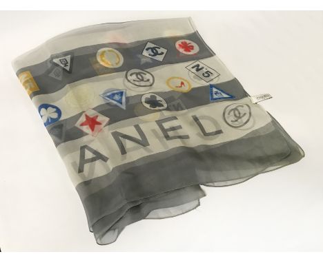 CHANEL SILK SCARF IN GOOD CONDITION