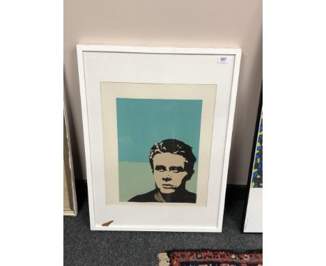 Continental School : Portrait of a man, cut-out picture, 39 cm x 49 cm, framed.