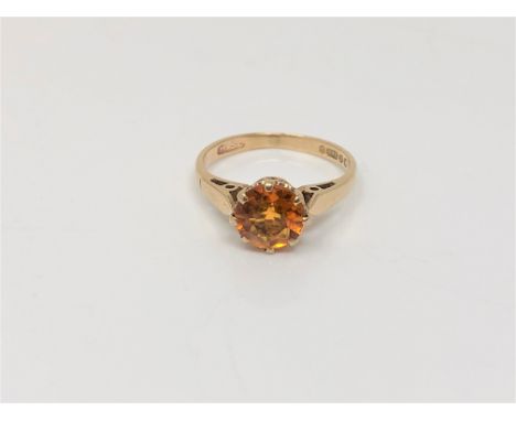 A 9ct gold citrine ring, size G CONDITION REPORT: 1.6g