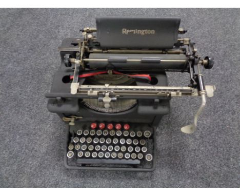 A vintage Remington typewriter. 