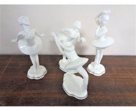 Four Royal Worcester figures of dancers - Pirouette, Blythe Spirit etc