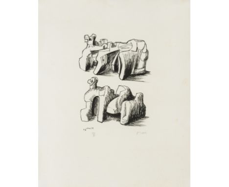 δ Henry Moore (1898-1986)Two Rock Reclining Figures (Cramer 102)Lithograph, 1967, signed and numbered from the edition of 50 