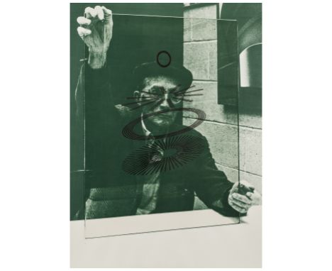 δ Richard Hamilton (1922-2011)Marcel Duchamp (Lullin p.264)The rare monochrome offset lithograph laminated with silver foil, 