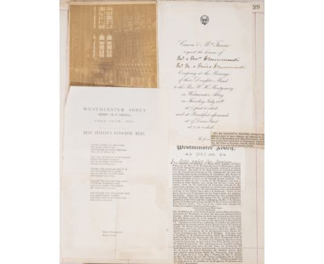 Dean of Westminster Abbey.- Stanley (Arthur Penrhyn,&nbsp;dean of Westminster, 1815-81).- [Album of material relating to the 