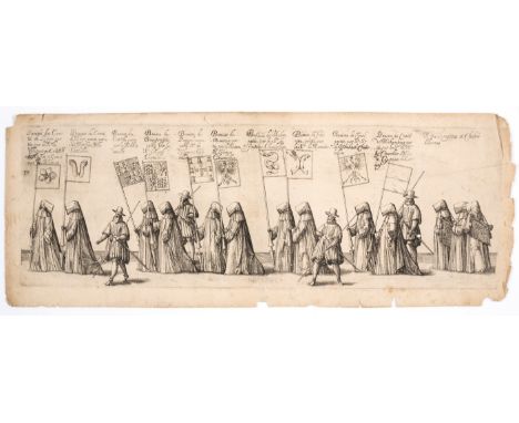 Charles III's funeral procession.- Ruelle (Claude de la), After. [Portrait du convoi fait en pompe fun&egrave;bre &agrave; Na