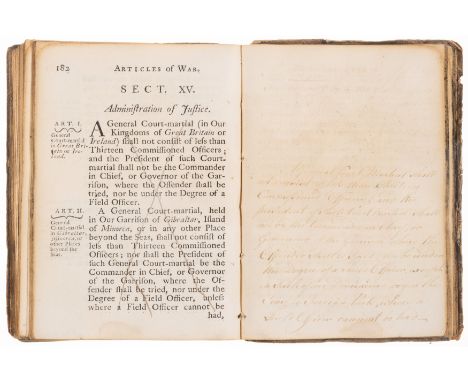 Lt. Gen. John Maunsell's copy.- [Acts] &amp; Rules and Articles for the better government of his Majesty's Horse and Foot Gua