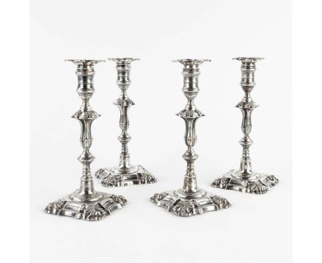 Goldsmiths &amp; Silversmiths Co, William Gibson &amp; John Lawrence Langman, London, a set of 4&nbsp;candle holders, silver.