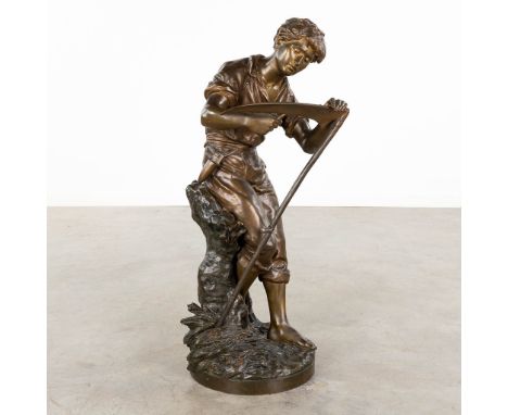 Mathurin MOREAU (1822-1912) 'Sharpening'A sculpture, patinated bronzeSigned 'Medaille D'honneur, Salon Des Beaux Arts'Dimensi