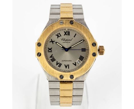 Chopard Saint Moritz, a men's wristwatch, 18kt yellow gold and steel.Reference 8300.&nbsp;Box and papers.&nbsp;Automatic move