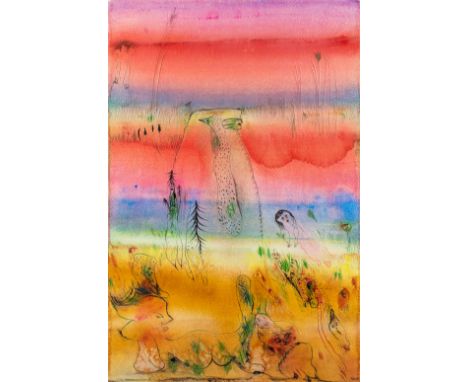 ATILA (1931-1987) 'Abstract'A drawing, watercolour and pencil on paper.Signed and dated lower right, 1968Dimensions:(W:60 x H