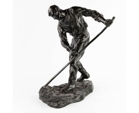 Oscar Laurent DE BEUL (1881-1929) 'De Maaier, (Le Faucheur)'Patinated bronze.&nbsp;Foundry mark:&nbsp; G. Paternotte LembecqD