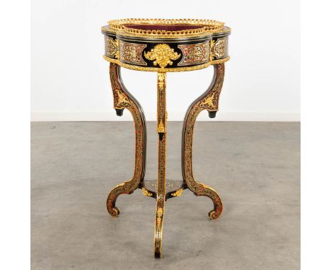 A planter, Boulle, tortoiseshell and copper inlay, Circa 1900.&nbsp;Richly decorated with gilt bronze.&nbsp;Dimensions:(D:49 