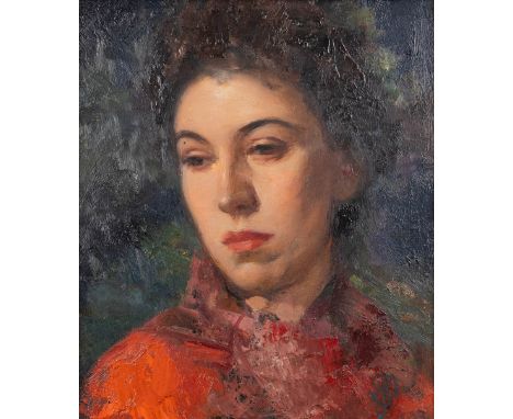 Jan VAN PUYENBROECK (1887-1972) 'Eveline'A painting, oil on board.&nbsp;This is a portrait of Jan Van Puyenbroeck's daughter 