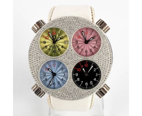 Meccaniche Veloci Aluminium Titanium, Quattrovalvole, 2012. Titanium and aluminium. The watch is finished with approximately 