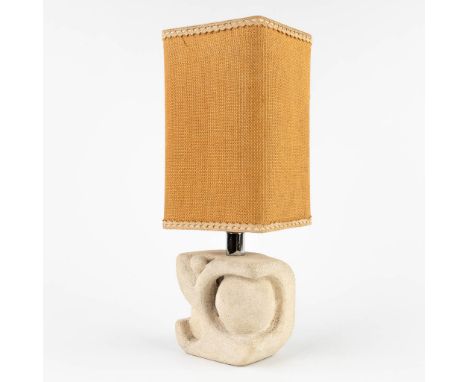 Pierre Albert TORMOS&nbsp;(XX) 'Table lamp'&nbsp;Signed A.TSculptured stone.&nbsp;Dimensions including the lamp base.&nbsp;Di